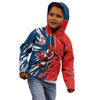 Personalized Sydney Roosters Kid Hoodie Dynamic Lightning Mascot Rugby Australia