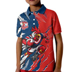 Personalized Sydney Roosters Kid Polo Shirt Dynamic Lightning Mascot Rugby Australia