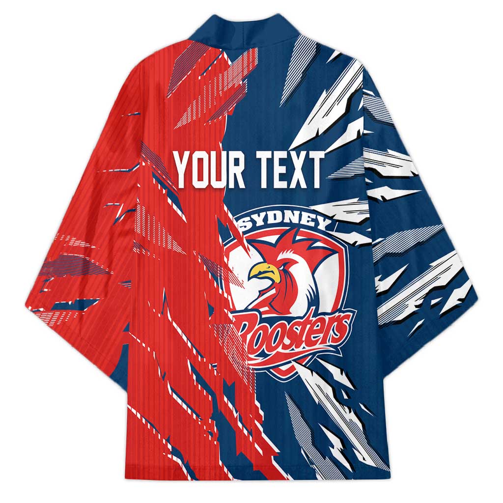 Personalized Sydney Roosters Kimono Dynamic Lightning Mascot Rugby Australia