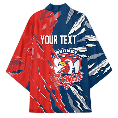 Personalized Sydney Roosters Kimono Dynamic Lightning Mascot Rugby Australia