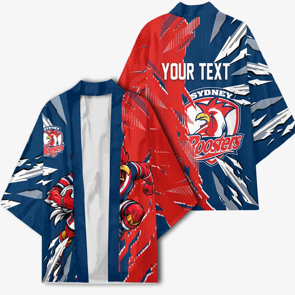 Personalized Sydney Roosters Kimono Dynamic Lightning Mascot Rugby Australia