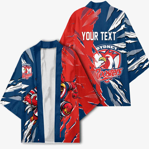 Personalized Sydney Roosters Kimono Dynamic Lightning Mascot Rugby Australia