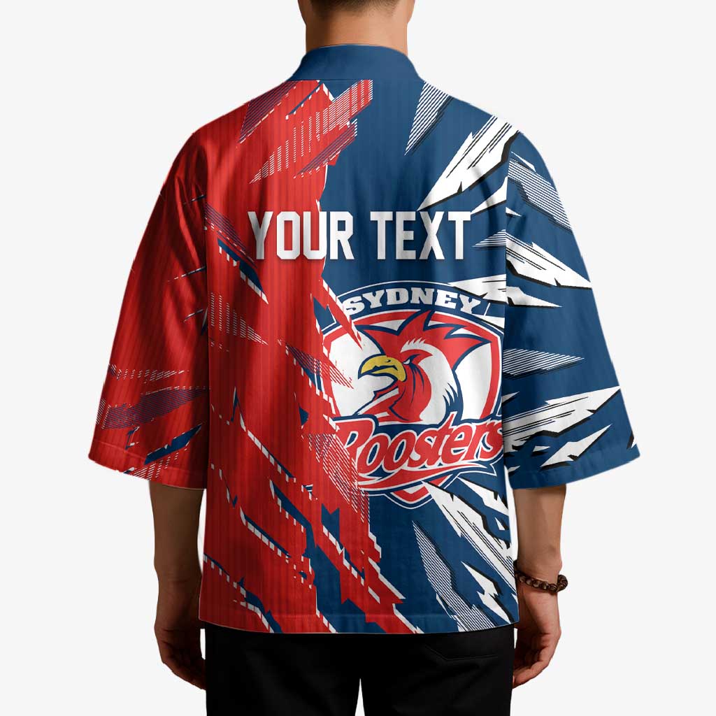 Personalized Sydney Roosters Kimono Dynamic Lightning Mascot Rugby Australia