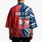 Personalized Sydney Roosters Kimono Dynamic Lightning Mascot Rugby Australia