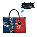 Personalized Sydney Roosters Leather Bag Dynamic Lightning Mascot Rugby Australia