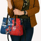 Personalized Sydney Roosters Leather Bag Dynamic Lightning Mascot Rugby Australia