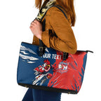 Personalized Sydney Roosters Leather Tote Bag Dynamic Lightning Mascot Rugby Australia