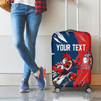 Personalized Sydney Roosters Luggage Cover Dynamic Lightning Mascot Rugby Australia