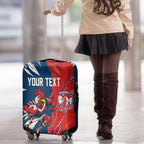 Personalized Sydney Roosters Luggage Cover Dynamic Lightning Mascot Rugby Australia