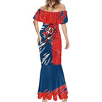 Personalized Sydney Roosters Mermaid Dress Dynamic Lightning Mascot Rugby Australia
