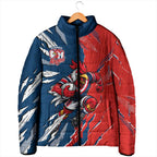 Personalized Sydney Roosters Padded Jacket Dynamic Lightning Mascot Rugby Australia