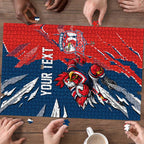 Personalized Sydney Roosters Puzzle Dynamic Lightning Mascot Rugby Australia