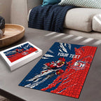Personalized Sydney Roosters Puzzle Dynamic Lightning Mascot Rugby Australia