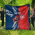 Personalized Sydney Roosters Quilt Dynamic Lightning Mascot Rugby Australia