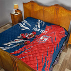Personalized Sydney Roosters Quilt Dynamic Lightning Mascot Rugby Australia