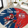 Personalized Sydney Roosters Round Carpet Dynamic Lightning Mascot Rugby Australia