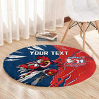 Personalized Sydney Roosters Round Carpet Dynamic Lightning Mascot Rugby Australia