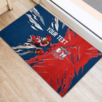 Personalized Sydney Roosters Rubber Doormat Dynamic Lightning Mascot Rugby Australia