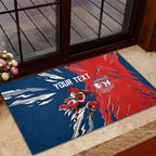 Personalized Sydney Roosters Rubber Doormat Dynamic Lightning Mascot Rugby Australia