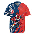 Personalized Sydney Roosters Rugby Jersey Dynamic Lightning Mascot Rugby Australia