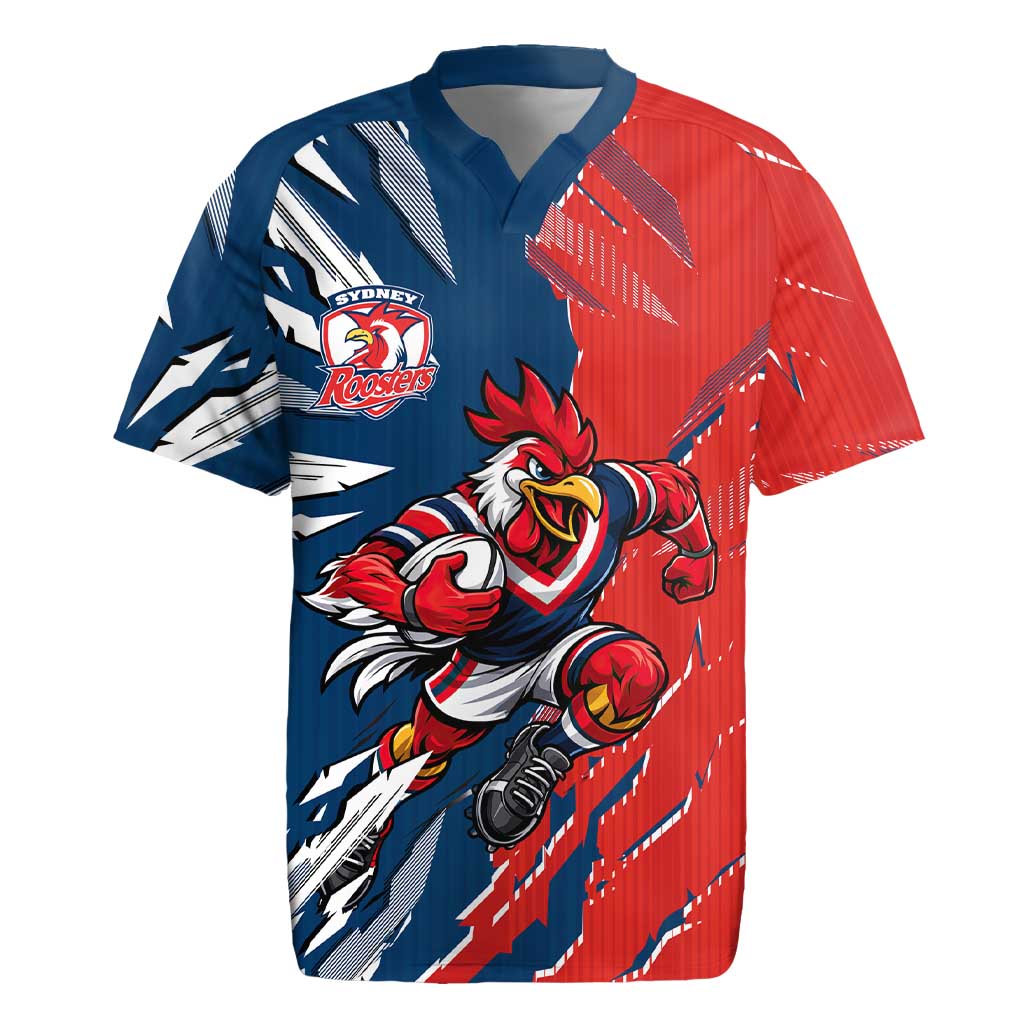 Personalized Sydney Roosters Rugby Jersey Dynamic Lightning Mascot Rugby Australia