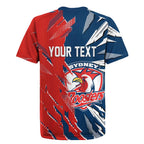 Personalized Sydney Roosters Rugby Jersey Dynamic Lightning Mascot Rugby Australia