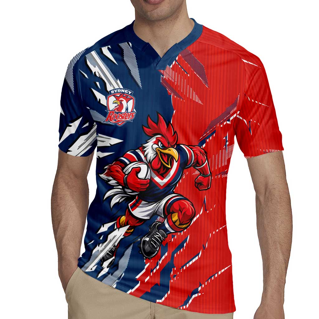 Personalized Sydney Roosters Rugby Jersey Dynamic Lightning Mascot Rugby Australia
