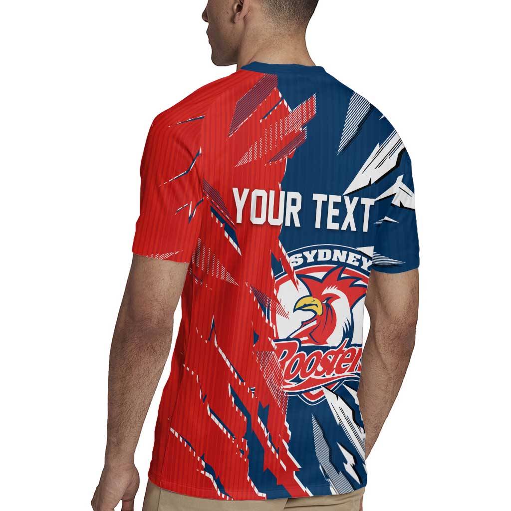 Personalized Sydney Roosters Rugby Jersey Dynamic Lightning Mascot Rugby Australia