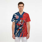 Personalized Sydney Roosters Scrub Top Dynamic Lightning Mascot Rugby Australia