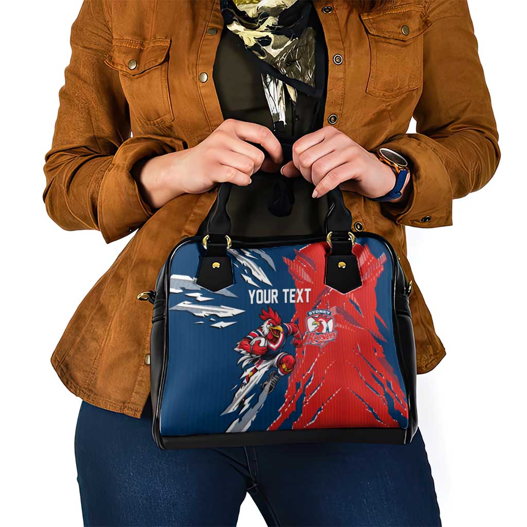Personalized Sydney Roosters Shoulder Handbag Dynamic Lightning Mascot Rugby Australia
