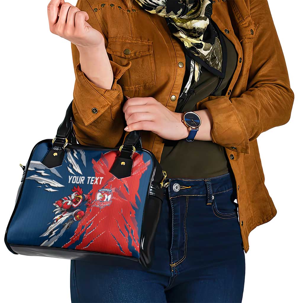 Personalized Sydney Roosters Shoulder Handbag Dynamic Lightning Mascot Rugby Australia