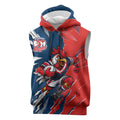 Personalized Sydney Roosters Sleeveless Hoodie Dynamic Lightning Mascot Rugby Australia