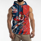 Personalized Sydney Roosters Sleeveless Hoodie Dynamic Lightning Mascot Rugby Australia