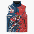 Personalized Sydney Roosters Sleeveless Puffer Jacket Dynamic Lightning Mascot Rugby Australia