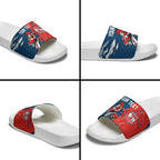 Personalized Sydney Roosters Slide Sandals Dynamic Lightning Mascot Rugby Australia