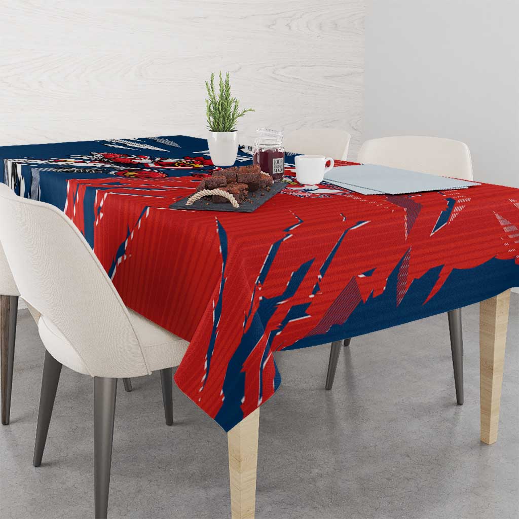 Personalized Sydney Roosters Tablecloth Dynamic Lightning Mascot Rugby Australia