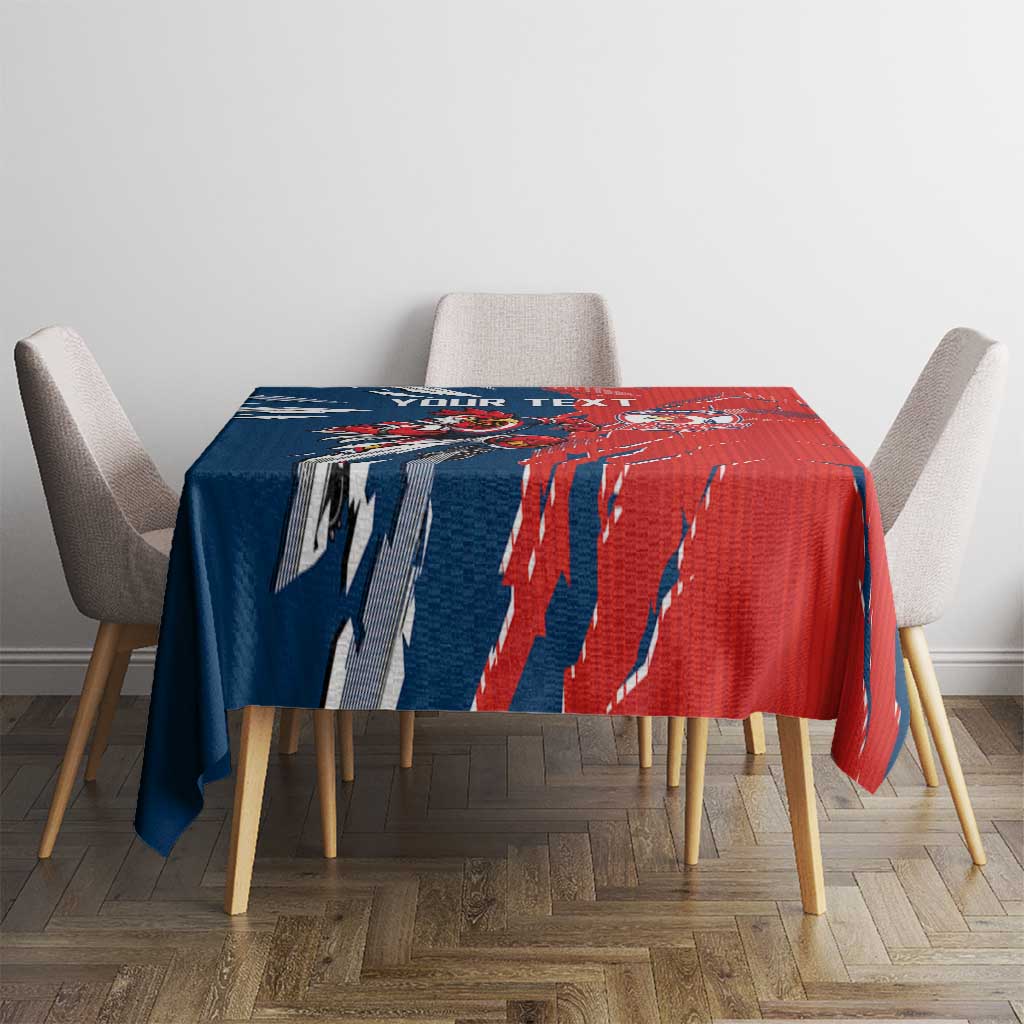Personalized Sydney Roosters Tablecloth Dynamic Lightning Mascot Rugby Australia