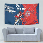 Personalized Sydney Roosters Tapestry Dynamic Lightning Mascot Rugby Australia