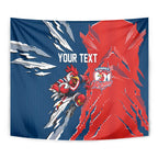 Personalized Sydney Roosters Tapestry Dynamic Lightning Mascot Rugby Australia