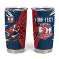 Personalized Sydney Roosters Tumbler Cup Dynamic Lightning Mascot Rugby Australia