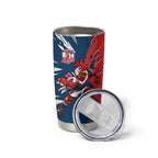 Personalized Sydney Roosters Tumbler Cup Dynamic Lightning Mascot Rugby Australia