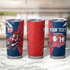 Personalized Sydney Roosters Tumbler Cup Dynamic Lightning Mascot Rugby Australia