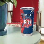 Personalized Sydney Roosters Tumbler Cup Dynamic Lightning Mascot Rugby Australia