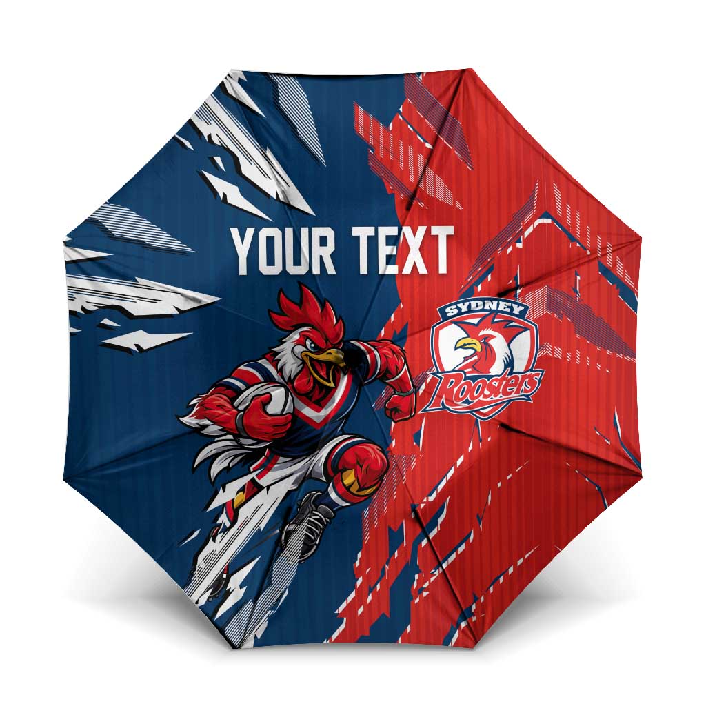 Personalized Sydney Roosters Umbrella Dynamic Lightning Mascot Rugby Australia