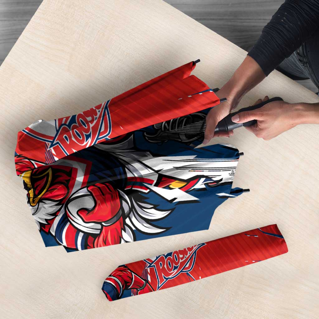 Personalized Sydney Roosters Umbrella Dynamic Lightning Mascot Rugby Australia