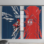 Personalized Sydney Roosters Window Curtain Dynamic Lightning Mascot Rugby Australia