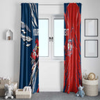 Personalized Sydney Roosters Window Curtain Dynamic Lightning Mascot Rugby Australia