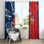 Personalized Sydney Roosters Window Curtain Dynamic Lightning Mascot Rugby Australia