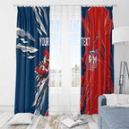 Personalized Sydney Roosters Window Curtain Dynamic Lightning Mascot Rugby Australia