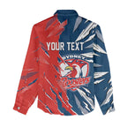 Personalized Sydney Roosters Women Casual Shirt Dynamic Lightning Mascot Rugby Australia